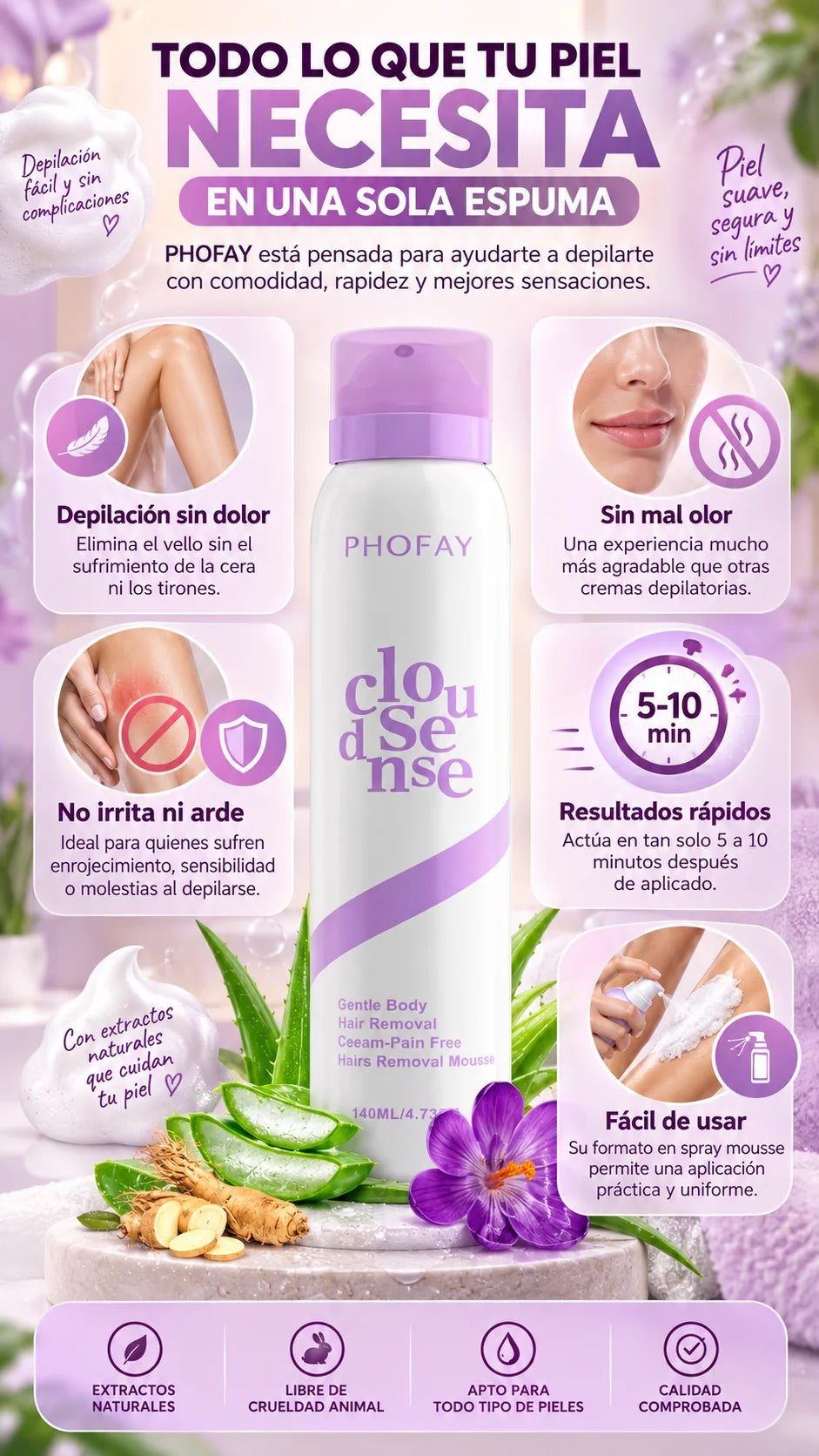 PHOFAY™ - Spray Depilatorio OFERTA 2X1