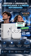 AirPods 4 Amazon REFURBISHED ✅ (GARANTIA 1 AÑO DIRECTO CON AMAZON)
