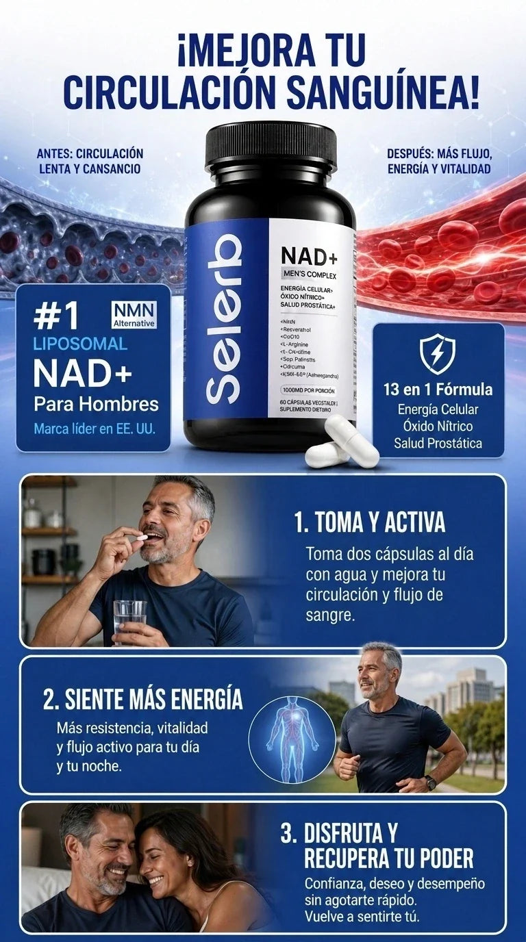 SELERB™ NAD+ | Destapa tus arterias y potencia tus circulacion sanguinea